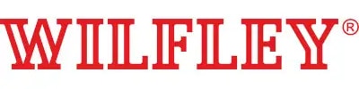 The image displays the word WILFLEY in bold, red, uppercase letters with a registered trademark symbol at the top right, highlighting the distinctive Wilfley brand.