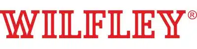 The image displays the word WILFLEY in bold, red, uppercase letters with a registered trademark symbol at the top right, highlighting the distinctive Wilfley brand.